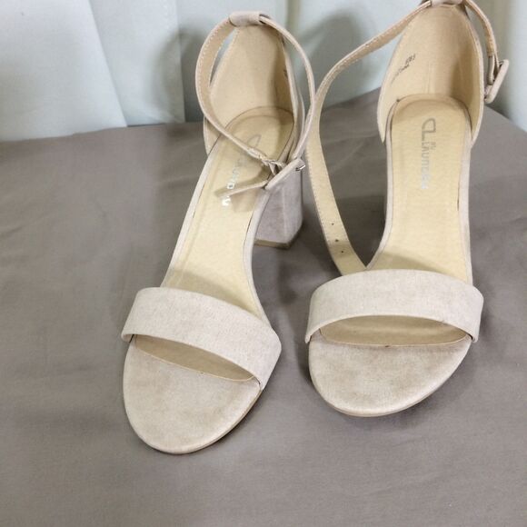 NEW Chinese Laundry New Jody Nude Ankle Strap Block Heel Sandals Size 8 - Picture 2 of 6